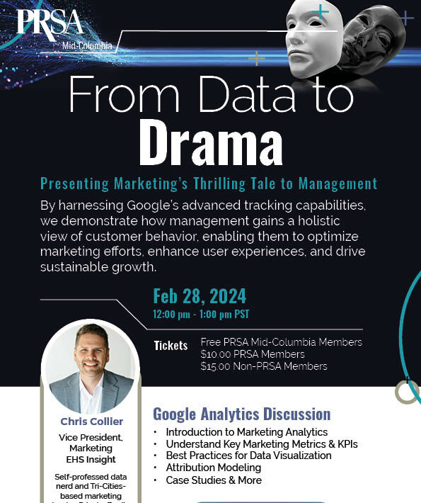 The advertising flyer for the From Data to Drama program.